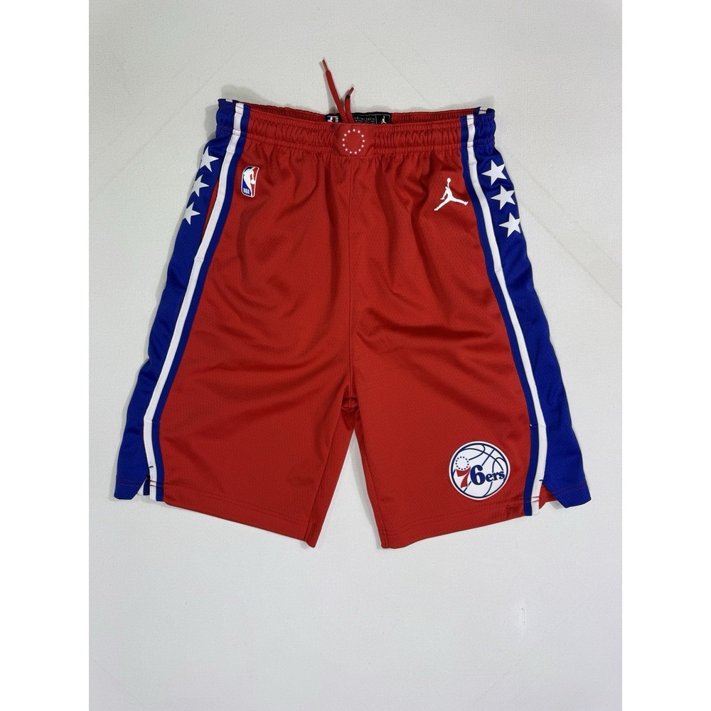 Philadelphia 76ers Nike NBA Basketball Shorts Boys XL Red Dri-Fit NBA SS3RD